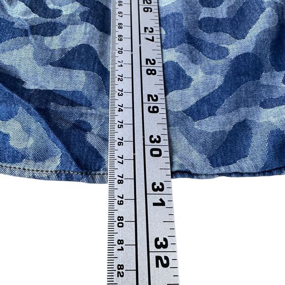 Robert Graham Romero Button Shirt Men’s Large Indigo Blue Camo Tailored Fit New - Picture 12 of 12